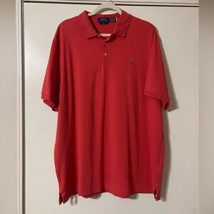 Ralph Lauren Red Polo Shirt Classic Style